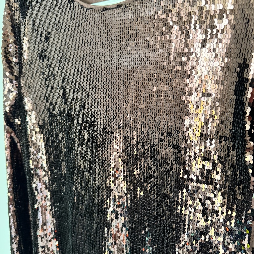 NWT Banana Republic Stretch Sequin Mini Dress Size Small Brown Party Fall Glam - Picture 5 of 16